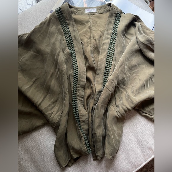 Free People Catalina Kimono In Olive / Army Green OS - Picture 12 of 12